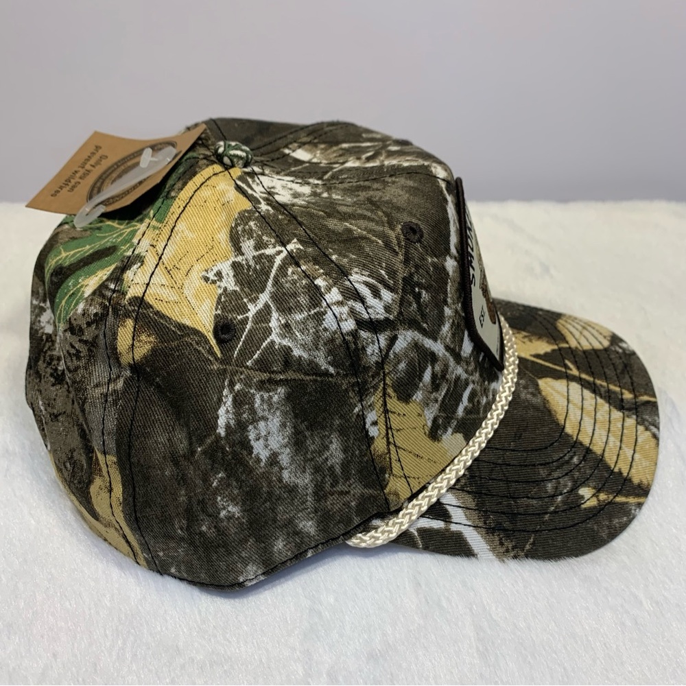 Smokey The Bear Forest Camo Snapback Trucker Hat Rope Accent Mad Engine OSFM - Picture 5 of 9